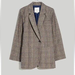 Madewell Larsen Blazer in Glen Plaid Size XL